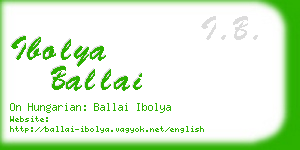 ibolya ballai business card
